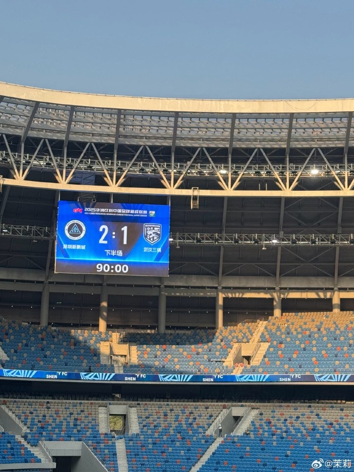熱身賽：深圳新鵬城在常規(guī)時間2-1勝武漢三鎮(zhèn)，在加時賽2-2戰(zhàn)平
