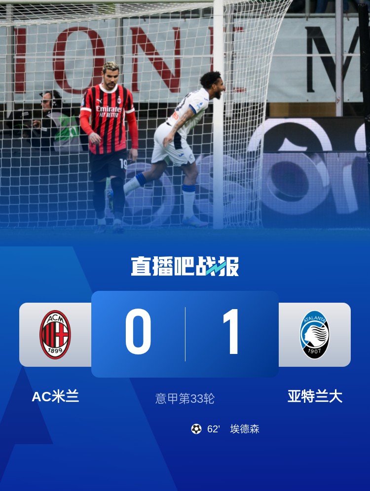 米蘭雙雄本輪均0-1輸球，周中意杯半決賽次回合再對(duì)決